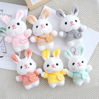 Porte-clés en peluche lapin mignon de qualité supérieure, breloque de sac en peluche de dessin animé adorable pour adultes