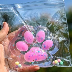 Wholesale Cat Paw 12X12CM Kawaii Animal Paw Factory Customize Silicone Taba Squishy Taba TPR Mochi Squishy Novelty <b>Gift</b> - Product Image 4