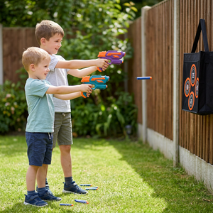 Ensemble de pistolets à fléchettes en mousse avec cible pliable, 20 fléchettes souples, jeu de combat pour deux joueurs, jouets pour enfants d'âge préscolaire, ensembles cadeaux - Product Image 5