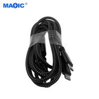 USB C 2-en-1 100W PD double adaptateur de charge rapide 1.5M 100W USB C câble de charge PVC aluminium tressé double câble de transfert de données rapide