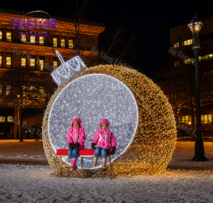 Grande sphère décorative lumineuse en forme d'arche pour la décoration de Noël dans les hôtels, les centres commerciaux et les événements commerciaux - Product Image 6