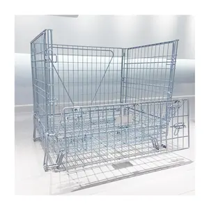 Eastfound Supply Collapsible Steel Metal Storage Pallet Mesh Cage