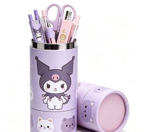 Custom Cute Cartoon Printed Handmade Cylindrical Paper Tube Eco Friendly Packaging for Children Gifts and Stationery - Product Image 3