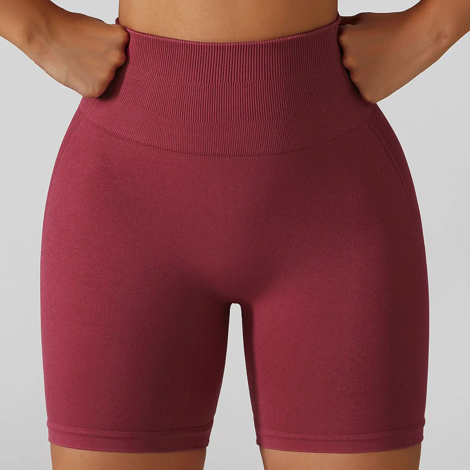 Pantaloncini da Yoga da palestra in Nylon Spandex Super morbido atletico nuovo arrivo da donna