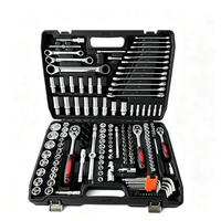 Jeu de clés à cliquet en acier Cr-V forgé avec précision, 1/2 3/8 pouce, 72 dents, couple élevé, 53-216 pièces, kit d'outils pour réparation automobile
