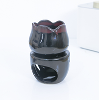 Brûleur d'huile essentielle, à base de cire, avec cuillère, bougie chauffante, diffuseur d'huile en céramique, aromathérapie