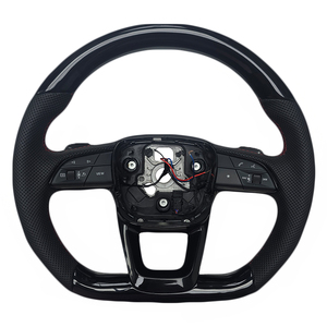 พวงมาลัยหนังสีดำ Piano Black รุ่นใหม่ สำหรับรถยนต์ Audi รุ่น A3 A4 A4L A5 A7L A8 5 7 B9 A6 R8 - Product Image 1