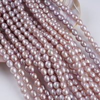 Vente en gros de perles d'eau douce de 8-9 mm, forme de riz, perles véritables pour la fabrication de bijoux