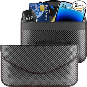 Estuche <span class=keywords><strong>Bloqueador</strong></span> de Señal para Llaves de Auto, Impermeable, de PU, Protección RFID, Marca Faraday Fashion - Product Image 1