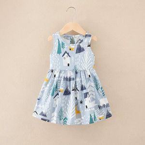 Robe florale décontractée pour bébé fille de 1 à 5 ans, style thaïlandais, pour l'été, robe ample à fleurs pour enfants, vêtements décontractés pour filles - Product Image 2