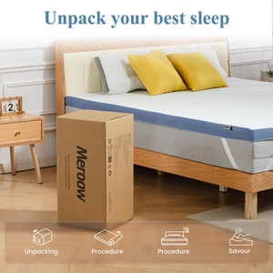 EU Drop Shipping Meroow MT1 Germany Local Stock Mattress Topper, OEKO-TEX Certified 30D Foam Pad with Elastic Straps - Product Image 6