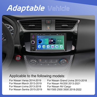 Lecteur MP5 Podofo 7'' avec CarPlay sans fil, Android Auto, autoradio pour Nissan Versa March Sentra 2013-2021, Bluetooth, égaliseur, lien téléphonique, OEM/ODM