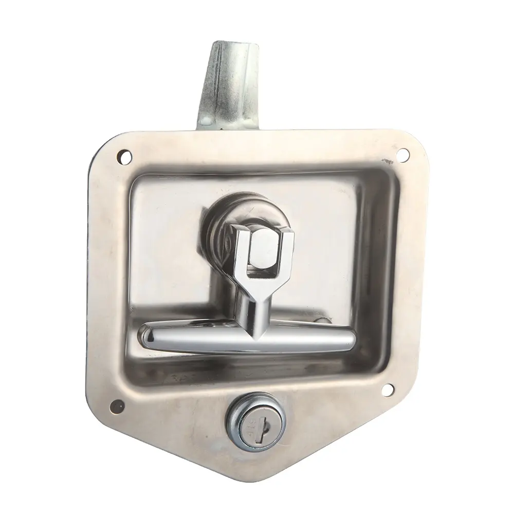 Trailer Door Latch T-Handle Lock Polished 304 SS Latch RV camper Truck Trailer Toolbox locks