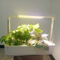 Kit Tanam Hidroponik Pintar 2 Tanaman untuk Herbal dan Buah di Rumah, Pompa LED 24W Timer 3 Mode Stand yang Dapat Diperpanjang