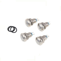 Mini bouton-poussoir rond en métal, IP65, 8mm de diamètre, on/off, sans nc, 2 broches, pièces