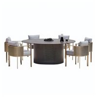 Meubles de jardin Prima, table et chaises personnalisées, anti-rouille, pour villa, cour, loisirs, meubles de jardin