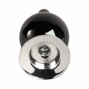 Porte-bougie décoratif en verre, base ronde noire, design moderne pour centre de table - Product Image 5