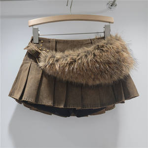 Yazlık Kadın Giysileri Moda Tasarım <span class=keywords><strong>Mini</strong></span> Etek Şort Bayanlar A Kesim Pileli <span class=keywords><strong>Mini</strong></span> Etekler Kadın Günlük Etek - Product Image 2