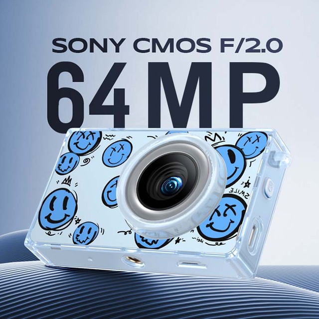 Portable Mini 64MP Digital Camera & Video Camcorder Multifunctional Compact Point & Shoot for Kids with CMOS Sensor Element