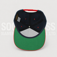 Topi Snapback Soochic Premium 100% Katun 5 Panel Motif Huruf Dua Warna Gesper Plastik Pinggiran Datar Hip Hop Kasual Unisex