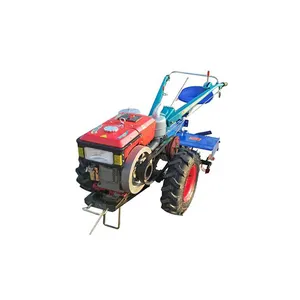 Tractor de dos ruedas agrícola, pequeña granja china, motor diésel, paseo a mano detrás, tractor agrícola de dos ruedas