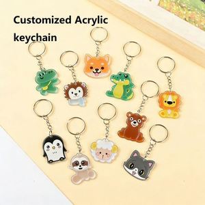 Porte-clés personnalisé en acrylique double face, porte-clés en époxy arc-en-ciel holographique, porte-clés en acrylique avec logo personnalisé, cadeau - Product Image 1