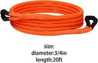Corde de remorquage de récupération cinétique de 30mm * 6m Corde de remorquage d'urgence à double tressage en nylon robuste