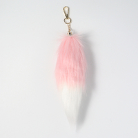 Porte-clés en peluche de voiture avec pendentif queue de renard personnalisé en vrac Porte-clés en fourrure de renard mignon Porte-clés en fourrure de loup avec pompon Cadeau porte-porte-clés