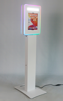 Photomaton carré pour mariage avec éclairage LED lumineux, photomaton détachable pour Surface Pro, idéal pour la location d'événements