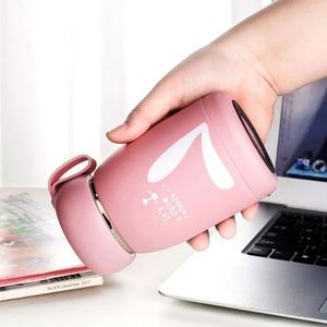 Botol Termos Mini 320ml Lucu, Mug Termal Portabel, Cangkir Isolasi Stainless Steel, Botol Air Vakum untuk Anak Perempuan - Product Image 4