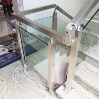 Offre Spéciale : Rampe d'escalier en PVC trempé transparent de 1/2 pouce avec acier inoxydable, design minimaliste pour escaliers d'appartement, personnalisable