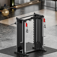 INPEK K1904 Appareil de fitness commercial, équipement de gym, machine Smith multifonctionnelle à câbles croisés, en acier, 90 kg*2