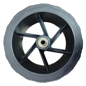 Roue en PVC en plastique solide de 7x4 pouces, pneu et roues de chariot de chariot pliant de plage - Product Image 3