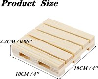 Mini sous-verres carrés de boisson de palette en bois pour les bars chauds et froids de boissons de bière Restaurants salons