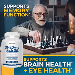 Gélules d'<span class=keywords><strong>huile</strong></span> <span class=keywords><strong>de</strong></span> <span class=keywords><strong>poisson</strong></span> naturelle Oméga-3 en vrac OEM 1000mg, 120 unités, pour la santé du cerveau et du cœur des adultes, soutien immunitaire - Product Image 5
