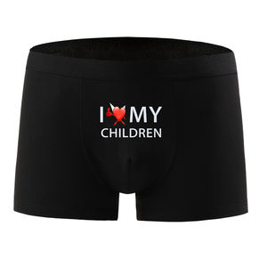 High Manufacturer New Style I Love My Family Design Men <strong>Boxers</strong> &amp; Underwear Print Soft <strong>Novelty</strong> Underwear Men Underwear <strong>Boxer</strong> - Product Image 2