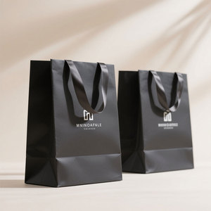 Sacs en papier violets uniques Mini petits/grands <span class=keywords><strong>à</strong></span> fond carré <span class=keywords><strong>Goodies</strong></span> Shopping Sacs d'emballage cadeau pour parfum de mariage de fête de petite entreprise - Product Image 5