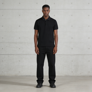 Camisetas de hombre de alta calidad 100% algodón, bordadas, de punto sólido, con logo impreso, de secado rápido y transpirables, tipo polo. - Product Image 1