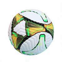 Ballon de football officiel taille 5 de haute qualité en cuir PU avec chambre à air en butyl, léger, pour compétition intérieure et extérieure