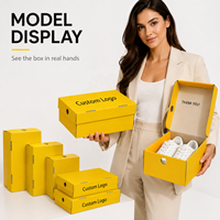 Boîte d'emballage pour chaussures en gros, boîte à chaussures pliable en carton ondulé avec logo personnalisé pour les magasins de vente au détail de baskets, Caja Regalo Carton