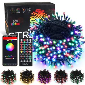 Luci Natalizie a Stringa LED RGB da Interno 100 LED, Grado di Protezione IP55, Luci Scintillanti per Albero, Funzione Cambio Colore, Alimentazione a Muro, Manuale Incluso - Product Image 3