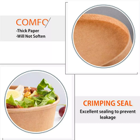Vente en gros boîte de papier à emporter pour salade de pâtes jetables de qualité alimentaire avec logo personnalisé papier artisanal pour nouilles fabriqué en Chine