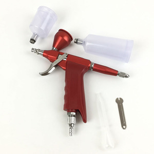 Stylo aérographe 116 rouge à alimentation par gravité, double action, vitesse réglable, pour travaux artistiques, peinture de modèles, réparation de meubles, retouches, portable - Product Image 5