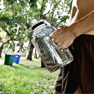 Bouteille d'eau Xikexi de grande capacité 2,2 L pour <span class=keywords><strong>le</strong></span> <span class=keywords><strong>travail</strong></span>, boisson directe, facile à transporter, sangle de main, incassable, cadeaux de <span class=keywords><strong>motivation</strong></span> - Product Image 3