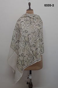 100% <b>Wool</b> With Fine Embroidery <b>Shawls</b> Or Scarf - Product Image 5