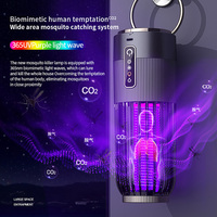 Lampe anti-moustiques LED multifonctionnelle violette, tueur d'insectes, batterie intégrée, étanche, portable, lampe de camping pour la maison et l'extérieur