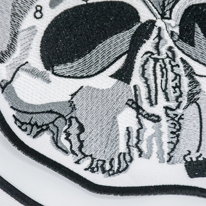 Đen <span class=keywords><strong>Biker</strong></span> Nhãn Xã Hội <span class=keywords><strong>Biker</strong></span> Trở Lại Vest Quần Áo Skull Head Rocker Các Bản Vá Lỗi Rock Và Punk Thêu Các Bản Vá Lỗi - Product Image 2