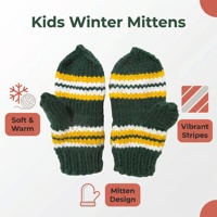 Gants thermiques en tricot 100% coton, longueur poignet, détection par aiguille, pour enfants de 0 à 6 ans |   Chaud, pour l'extérieur, décontracté, usage quotidien, automne-hiver