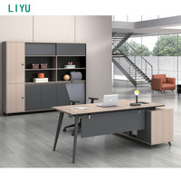 Bureau de direction moderne Liyu – Nouveauté, style bois convertible, mobilier commercial tendance pour bureau à domicile et étude