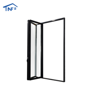 High End Modern ev bi-katlanır dış cam veranda kapısı alüminyum panjur bitmiş yüzey fiberglas ekran ısı yalıtımı - Product Image 3